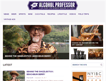 Tablet Screenshot of alcoholprofessor.com
